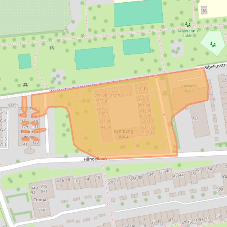 Kaart van postcodegebied 8031EL.