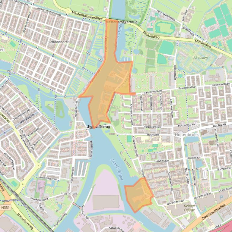 Kaart van postcodegebied 8031ER.