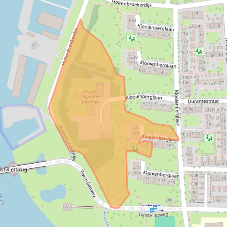 Kaart van postcodegebied 8031GC.