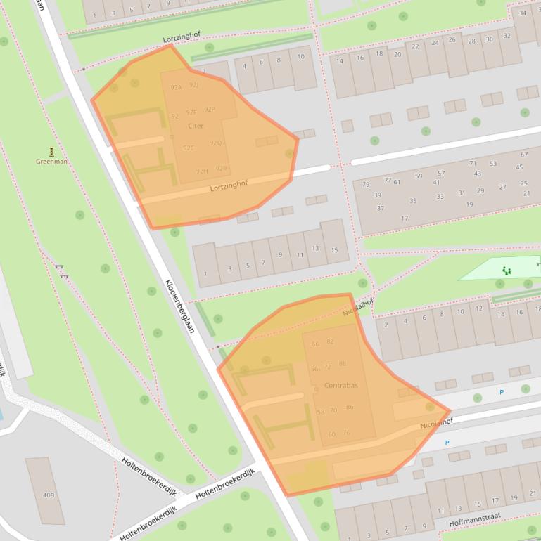 Kaart van postcodegebied 8031GK.