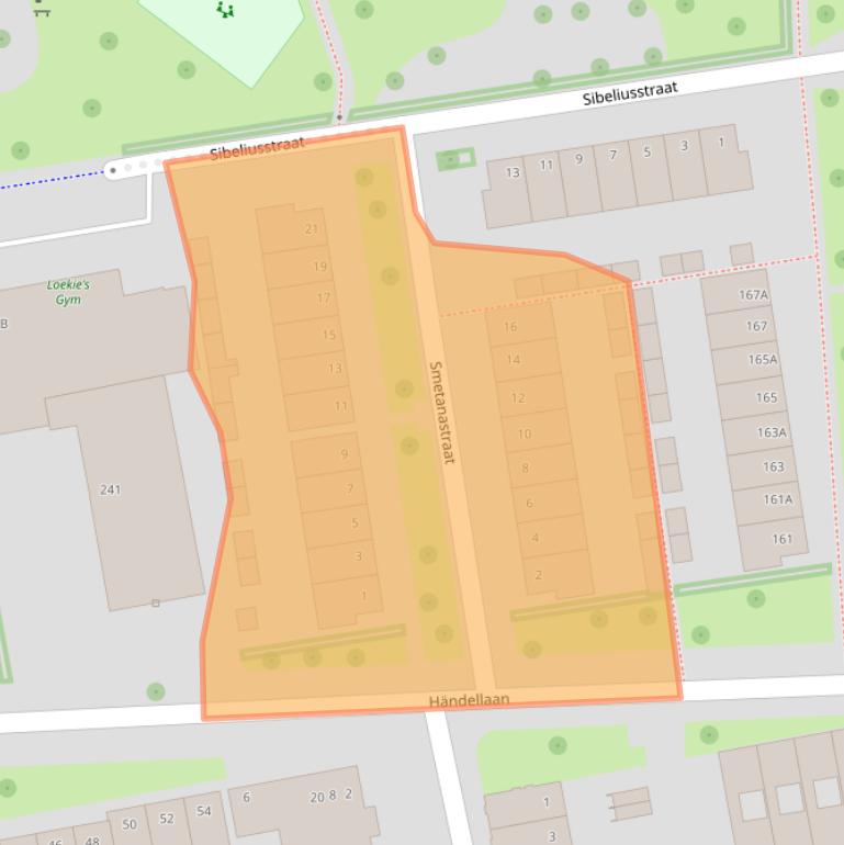 Kaart van postcodegebied 8031GR.