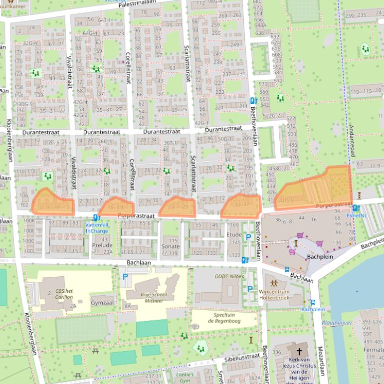 Kaart van postcodegebied 8031HN.