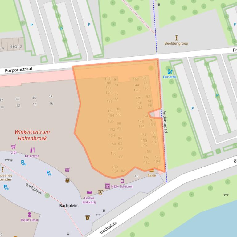 Kaart van postcodegebied 8031HS.