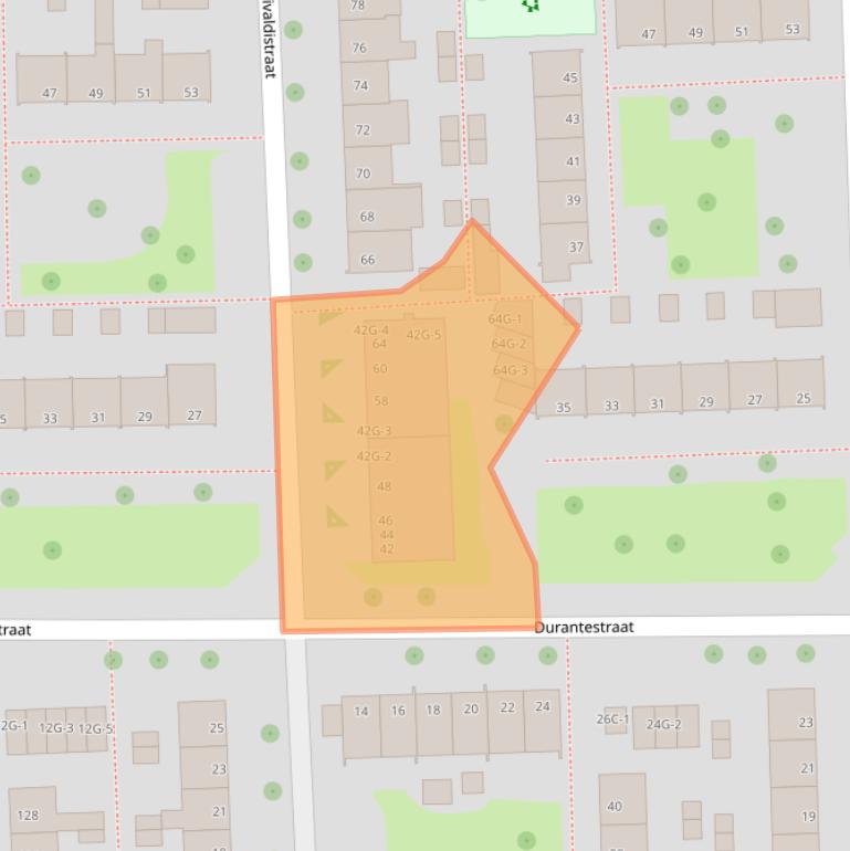 Kaart van postcodegebied 8031JD.