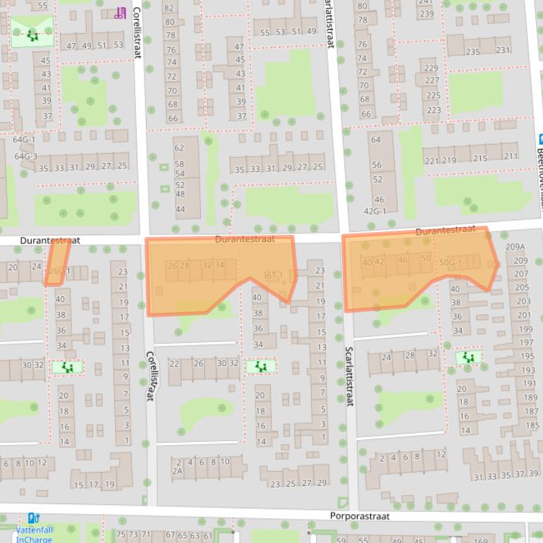 Kaart van postcodegebied 8031JW.