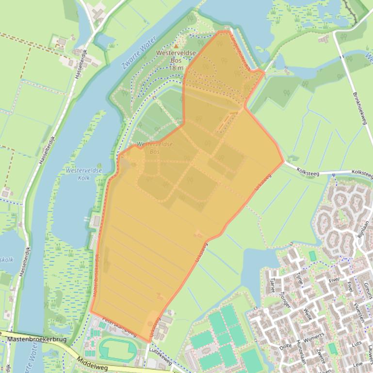 Kaart van postcodegebied 8031LH.