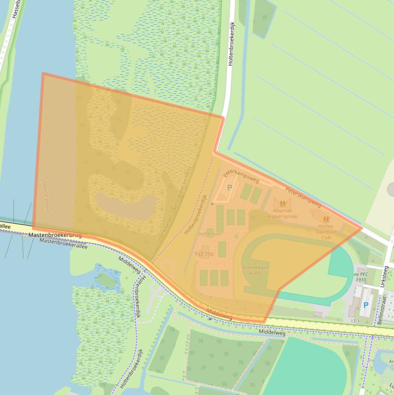 Kaart van postcodegebied 8031LK.