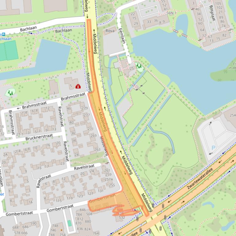 Kaart van postcodegebied 8031MN.