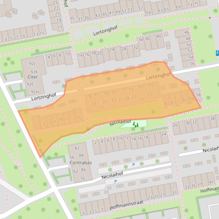Kaart van postcodegebied 8031PB.
