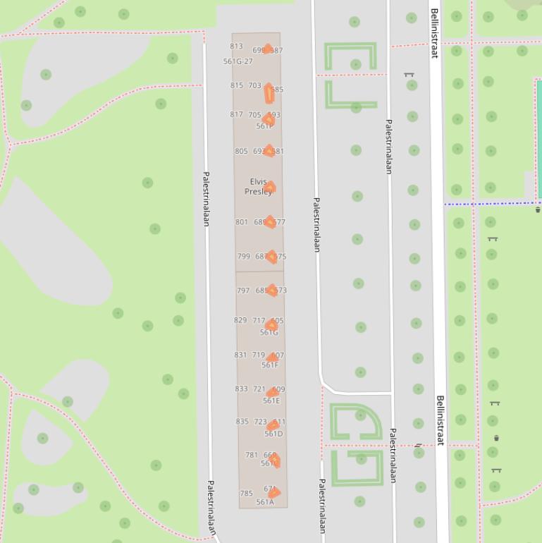 Kaart van postcodegebied 8031TC.