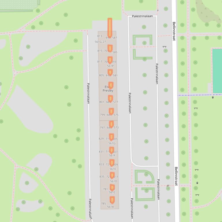 Kaart van postcodegebied 8031TD.