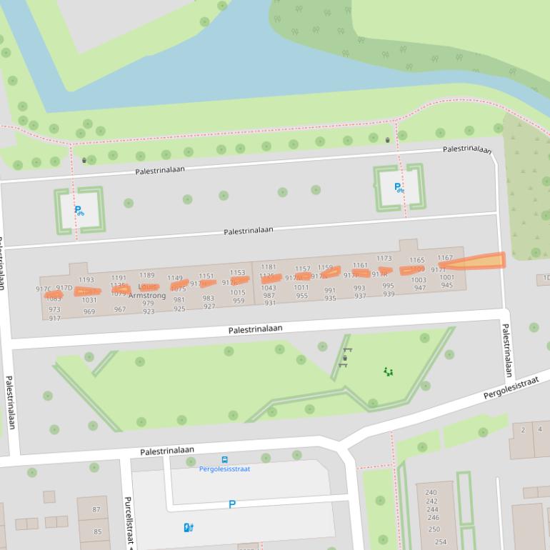 Kaart van postcodegebied 8031VH.