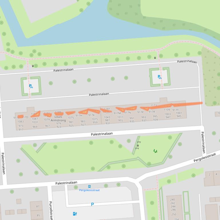 Kaart van postcodegebied 8031VK.