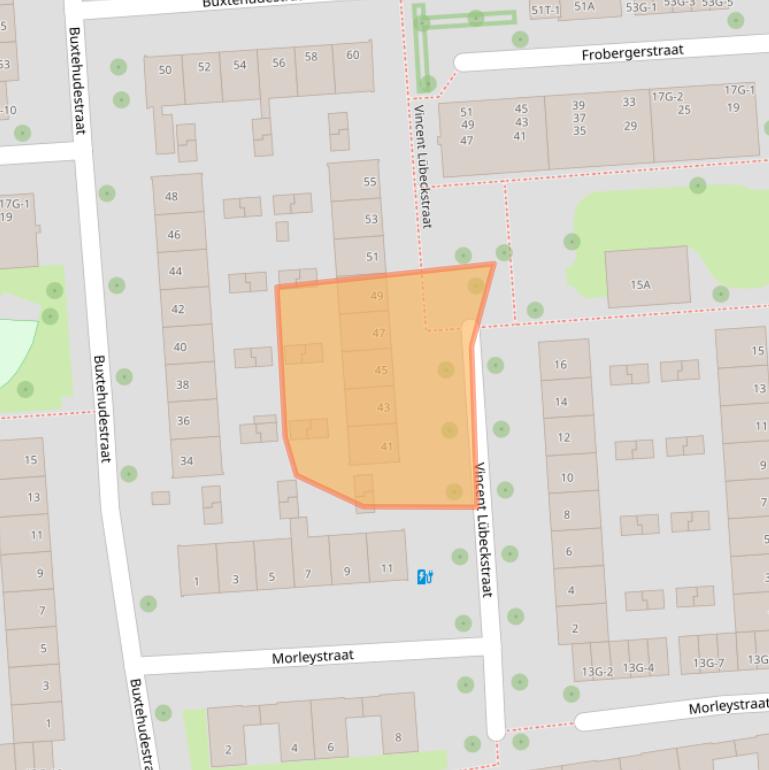 Kaart van postcodegebied 8031WB.