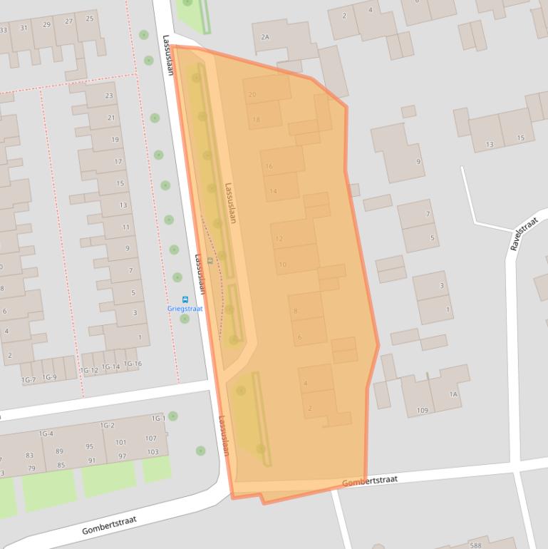 Kaart van postcodegebied 8031XE.