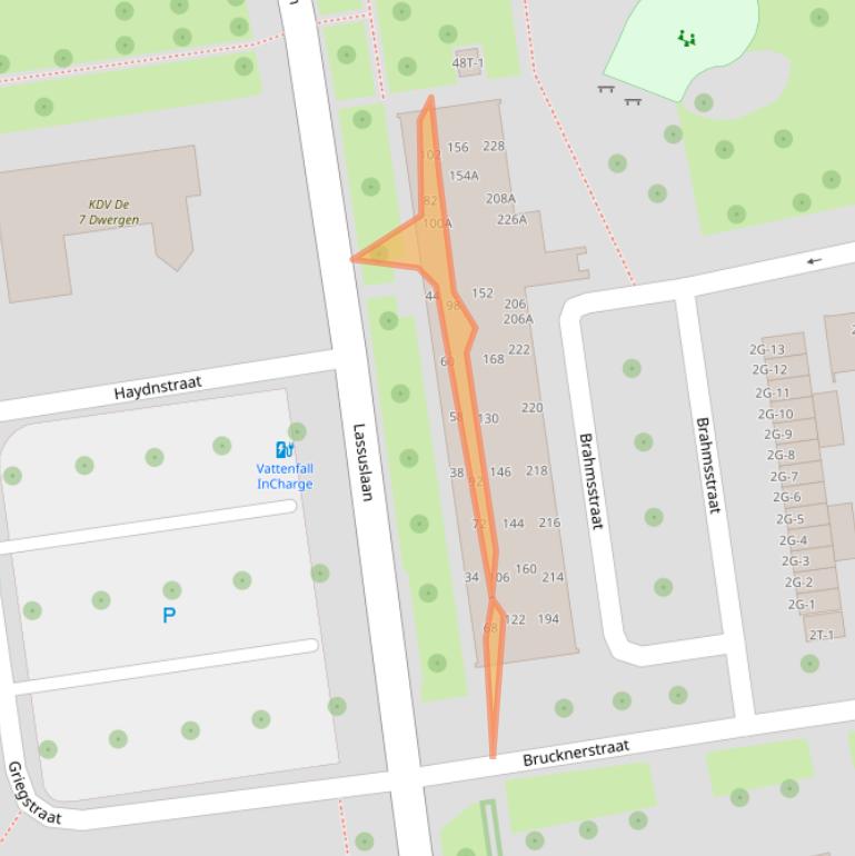 Kaart van postcodegebied 8031XH.