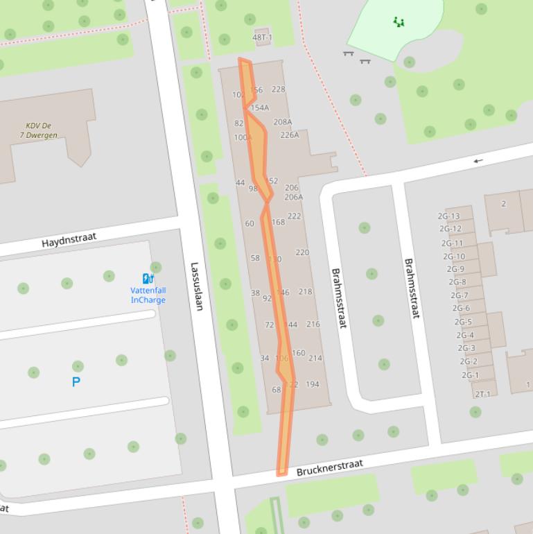 Kaart van postcodegebied 8031XJ.