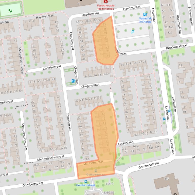 Kaart van postcodegebied 8031ZL.