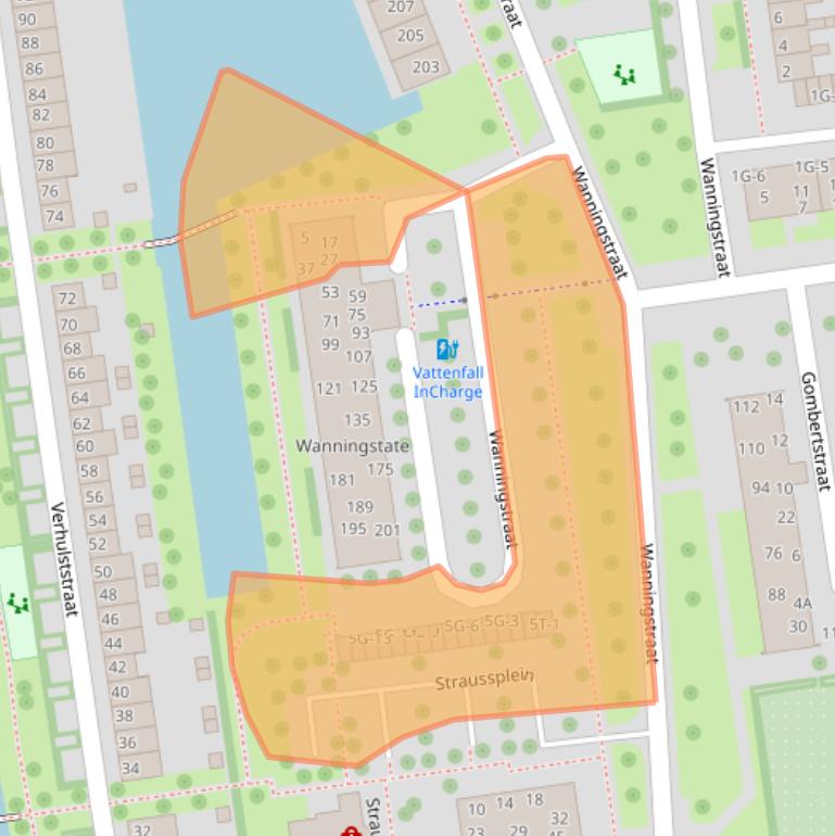 Kaart van postcodegebied 8031ZN.