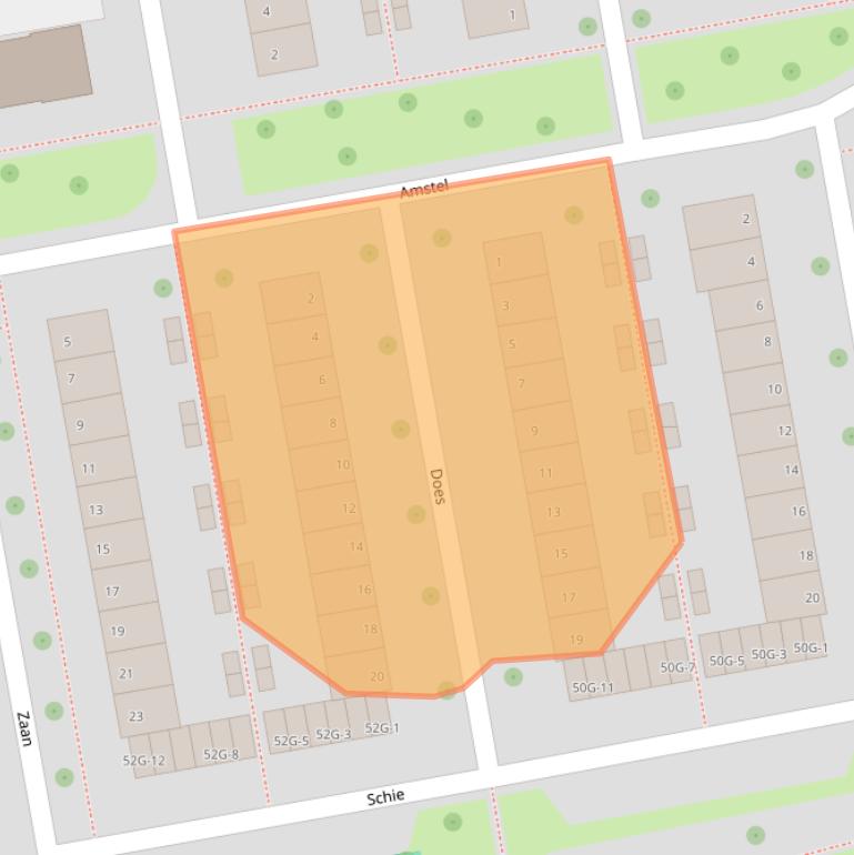 Kaart van postcodegebied 8032AH.