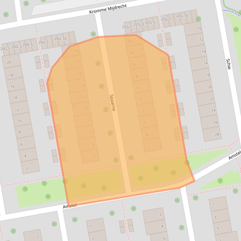 Kaart van postcodegebied 8032AL.