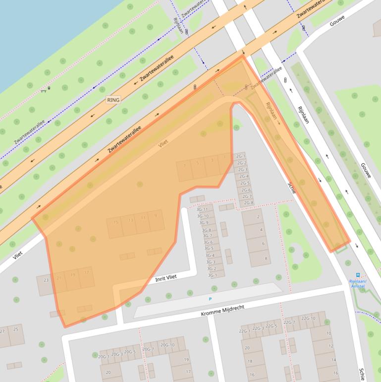 Kaart van postcodegebied 8032AP.