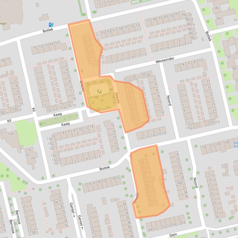 Kaart van postcodegebied 8032CH.