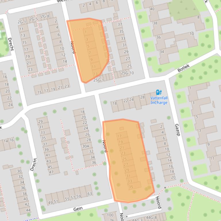 Kaart van postcodegebied 8032CK.