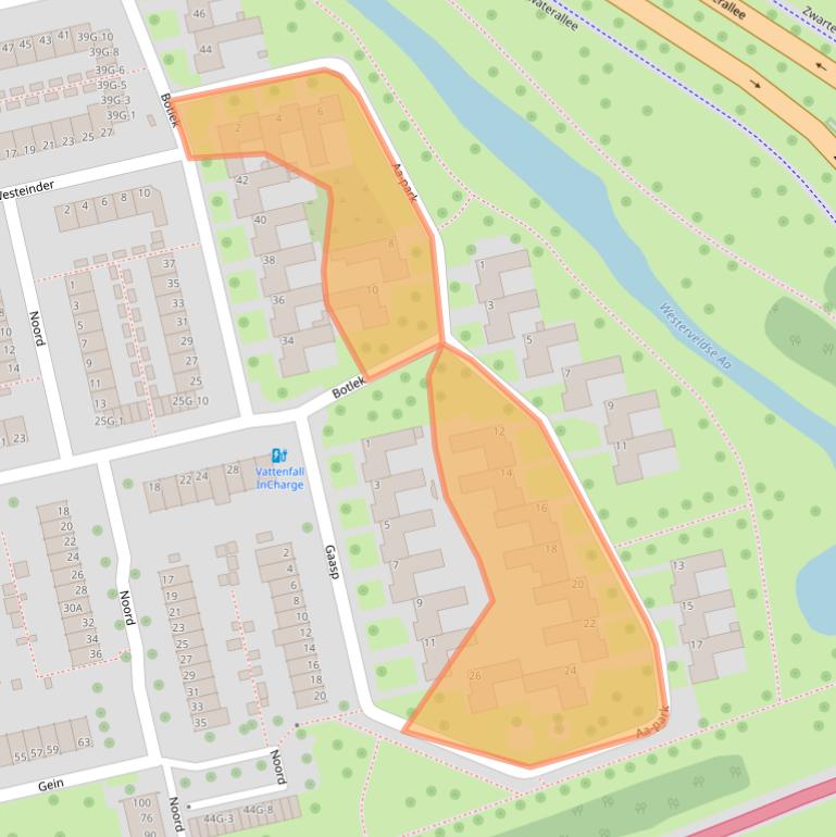 Kaart van postcodegebied 8032CS.