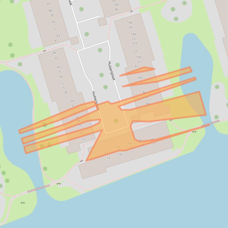 Kaart van postcodegebied 8032DG.