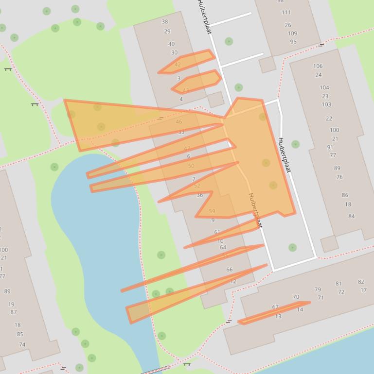 Kaart van postcodegebied 8032DJ.