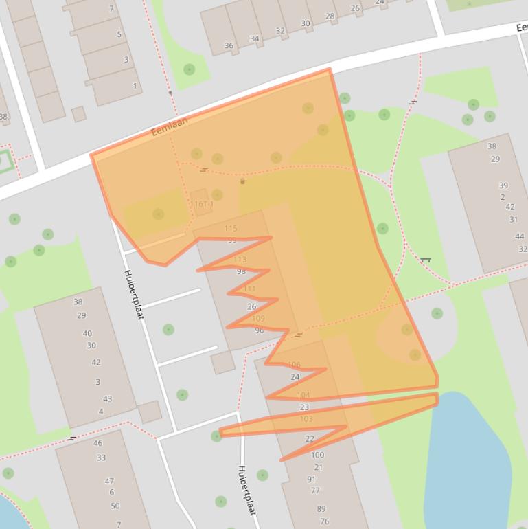 Kaart van postcodegebied 8032DK.