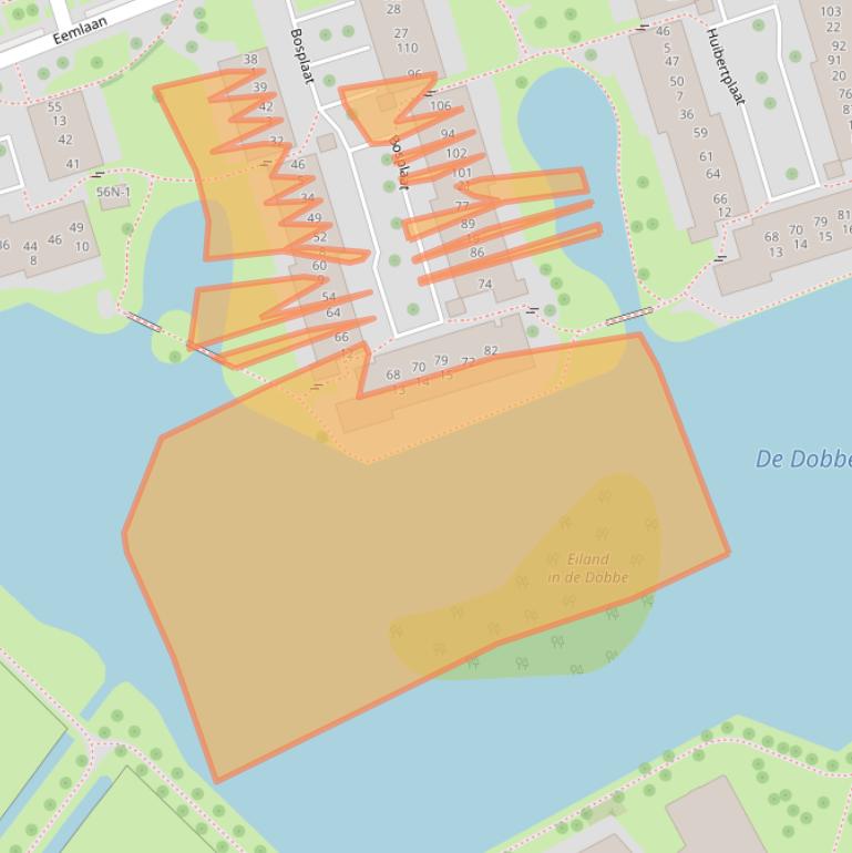 Kaart van postcodegebied 8032DL.