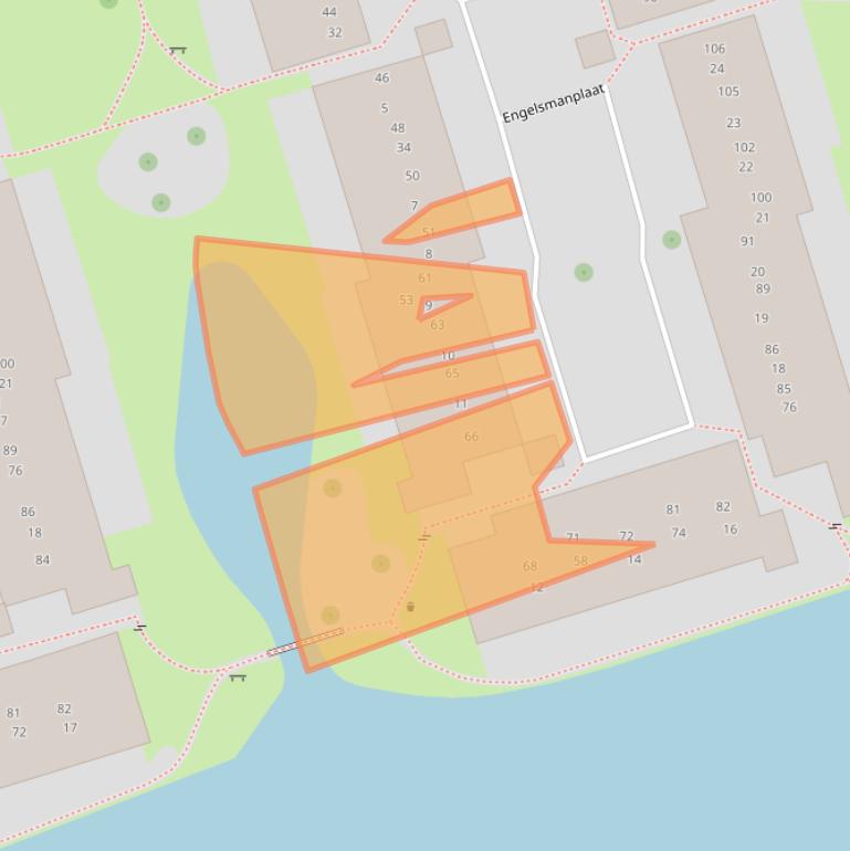 Kaart van postcodegebied 8032DV.