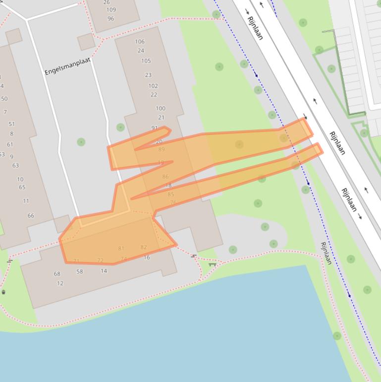 Kaart van postcodegebied 8032DW.