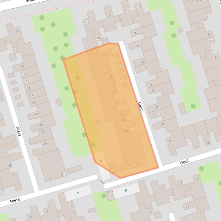 Kaart van postcodegebied 8032GK.