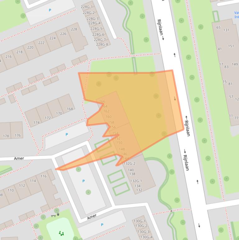 Kaart van postcodegebied 8032GS.