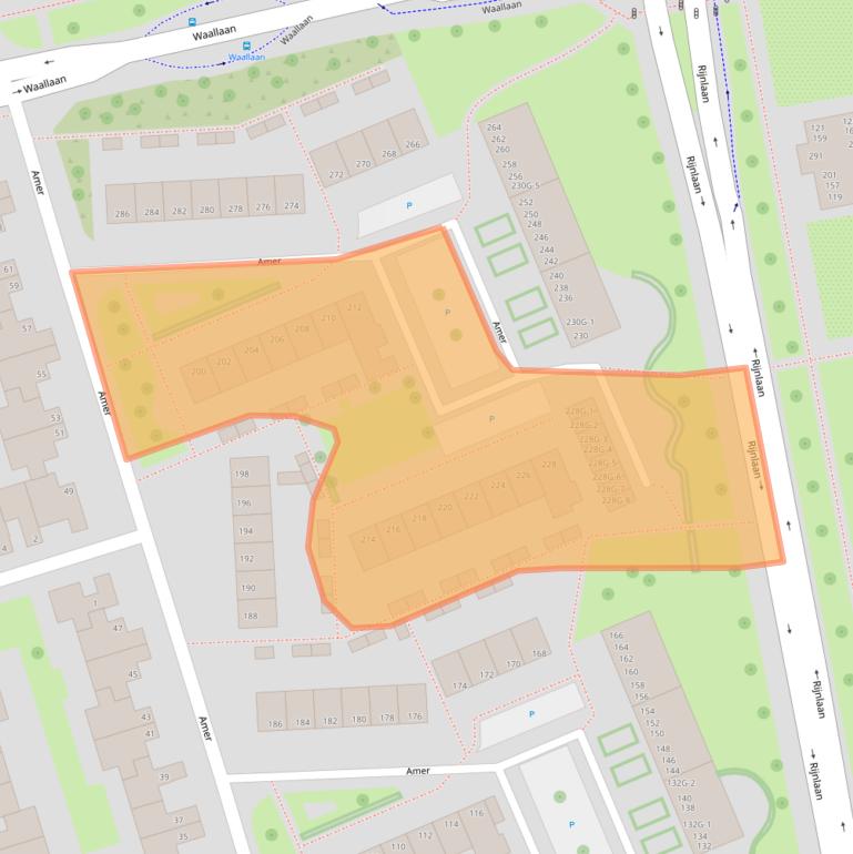 Kaart van postcodegebied 8032GV.