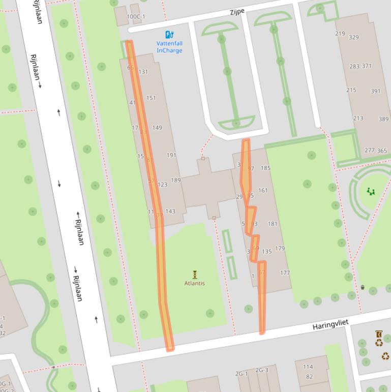 Kaart van postcodegebied 8032HB.