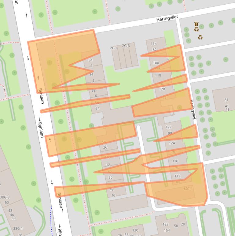 Kaart van postcodegebied 8032HN.