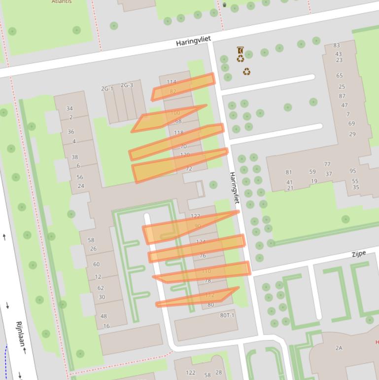 Kaart van postcodegebied 8032HP.