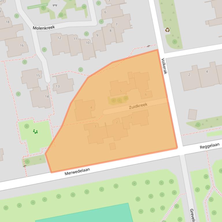 Kaart van postcodegebied 8032JH.