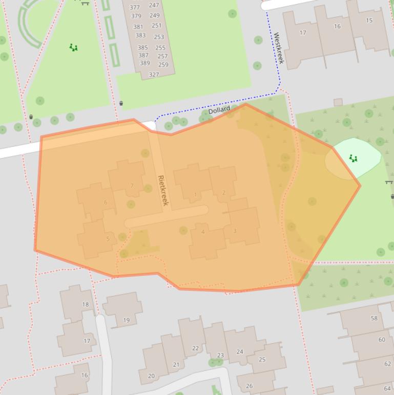 Kaart van postcodegebied 8032JN.