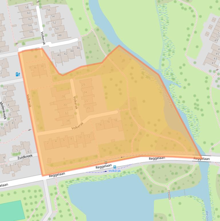 Kaart van postcodegebied 8032JP.