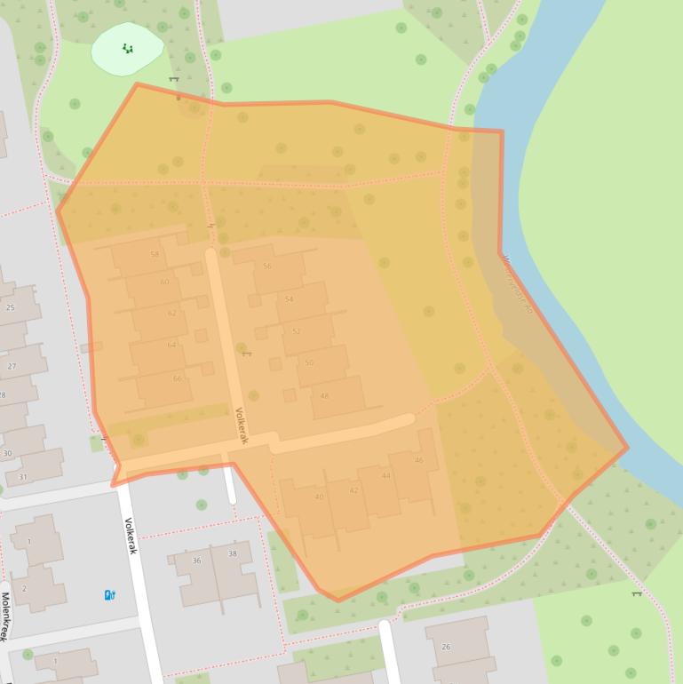 Kaart van postcodegebied 8032JR.