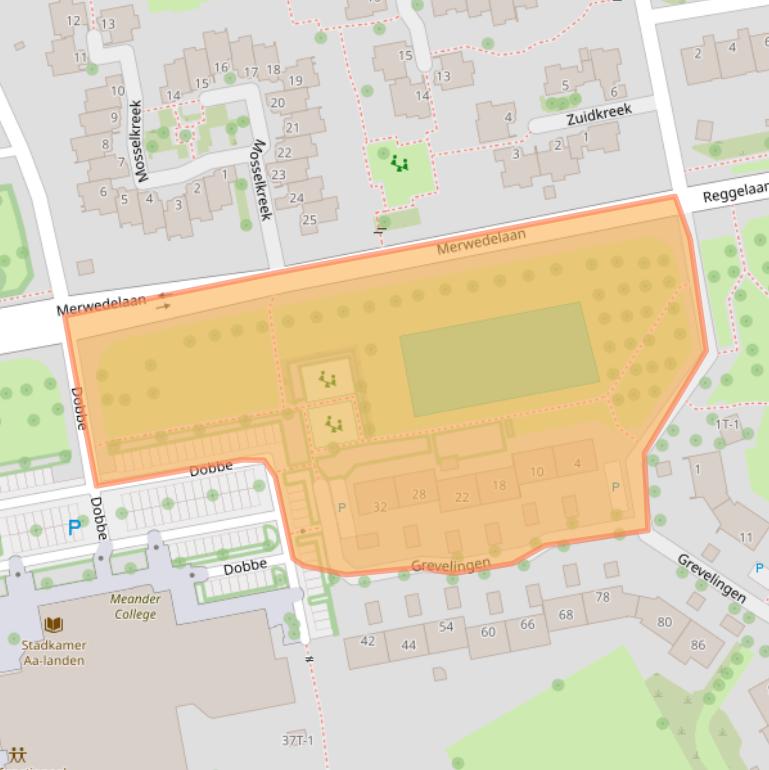 Kaart van postcodegebied 8032KT.