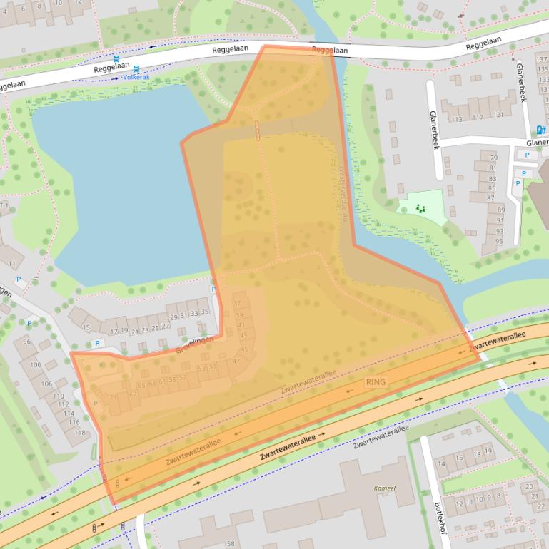 Kaart van postcodegebied 8032KZ.