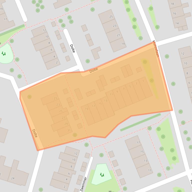 Kaart van postcodegebied 8032LA.