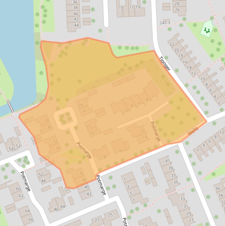 Kaart van postcodegebied 8032LD.