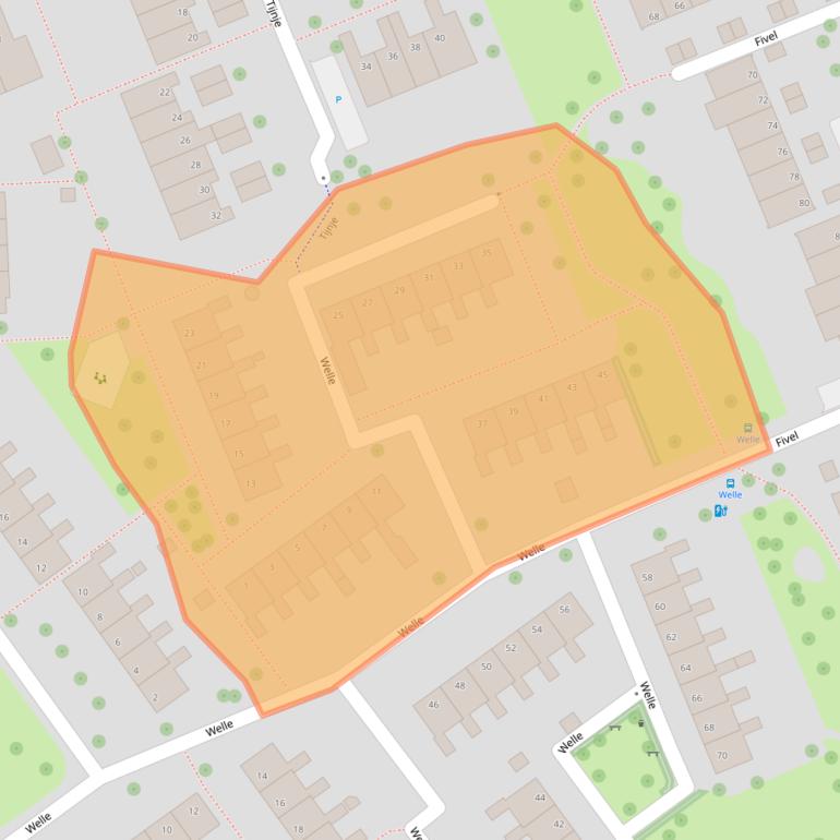 Kaart van postcodegebied 8032LG.